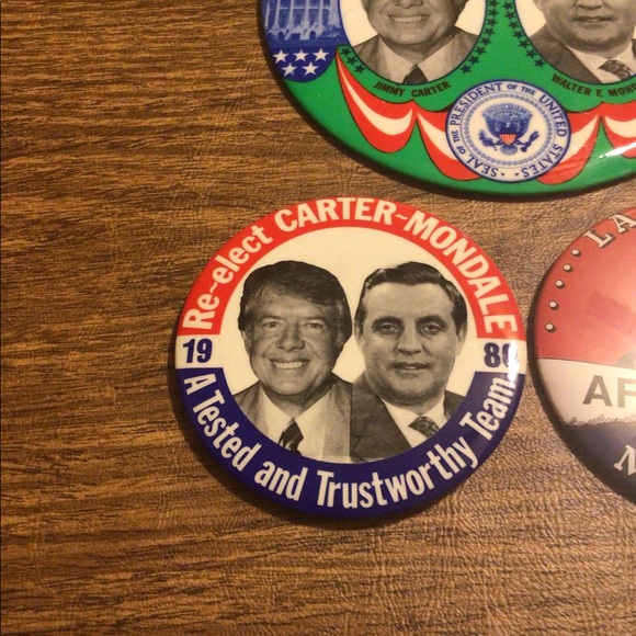 (3) NOS Jimmy Carter & Mondale Political Buttons - Picture 4 of 5